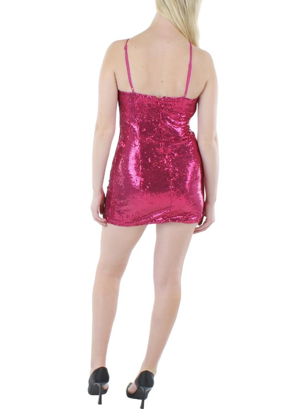 Torn by Ronny Kobo Womens Sequiend Mini Cocktail Party Dress Pink Size S NWT